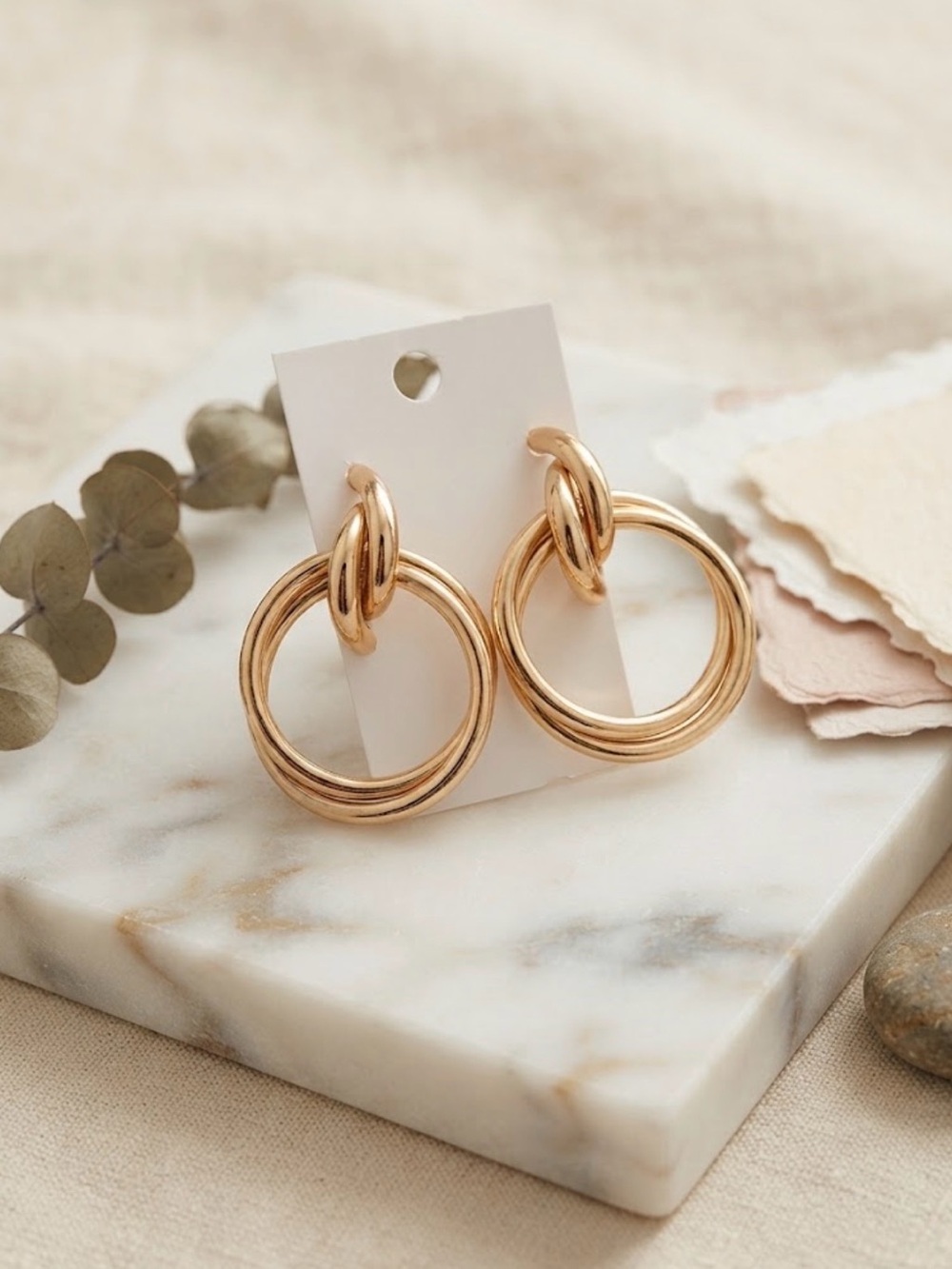 Gold Statement Hoops